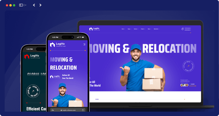 Logitic - Transportation & Logistics WordPress Theme 24 responsive layout logitic | Logitic - Transportation & Logistics WordPress Theme