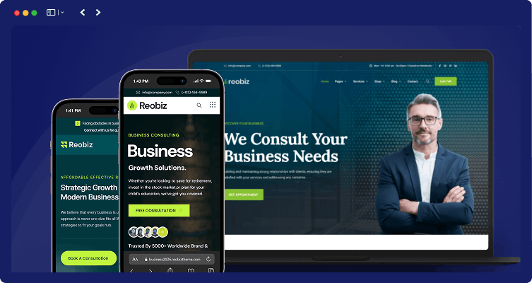 Reobiz - Consulting Business WordPress Theme 67 responsive layout reobiz | Reobiz - Consulting Business WordPress Theme