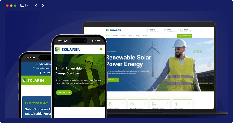 responsive layout solaren | Solaren – Ecology & Solar Energy WordPress Theme