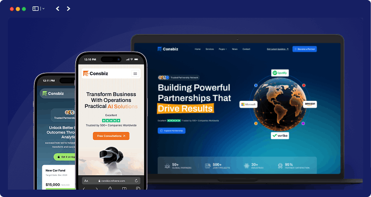Consbiz – Business Consulting WordPress Theme 37 responsive layout | Consbiz – Business Consulting WordPress Theme