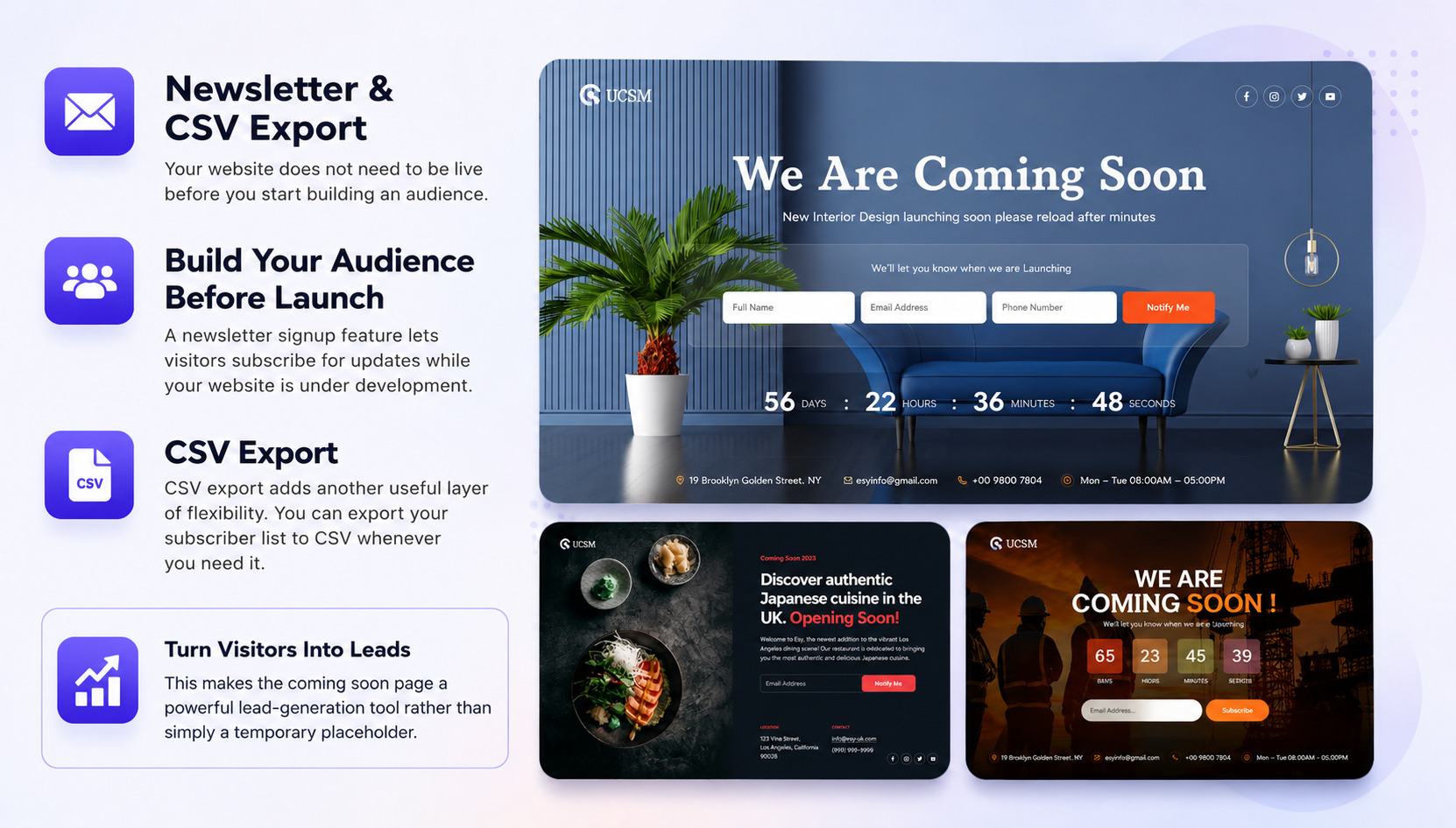 45y | 13 Best Features to Look for in a Coming Soon WordPress Plugin