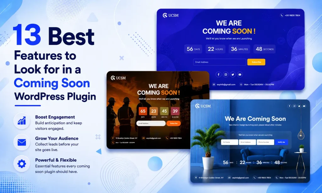 13 Best Features to Look for in a Coming Soon WordPress Plugin