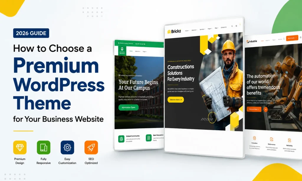 How to Choose a Premium WordPress Theme for Your Business Website 2026 2 Premium WordPress Theme