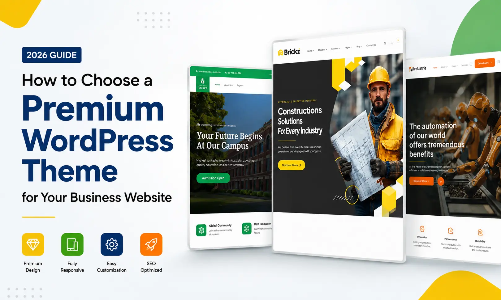 How to Choose a Premium WordPress Theme for Your Business Website 2026 1 Premium WordPress Theme