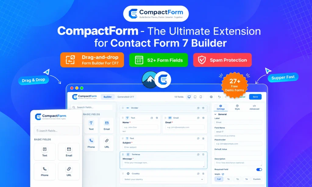 CompactForm – Drag & Drop Form Builder for Contact Form 7